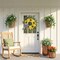 22" Sunflower Spring & Summer Wreath – Welcome Front Door Wreath with Bow for Farmhouse Porch, Wall, Window, Indoor & Outdoor Home Décor